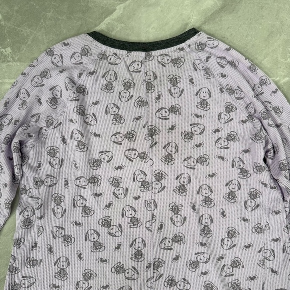 Girl’s Peanuts Thermal Snoopy Halloween Boo Skeleton Bats Long Sleeve Shirt XL - Picture 12 of 16